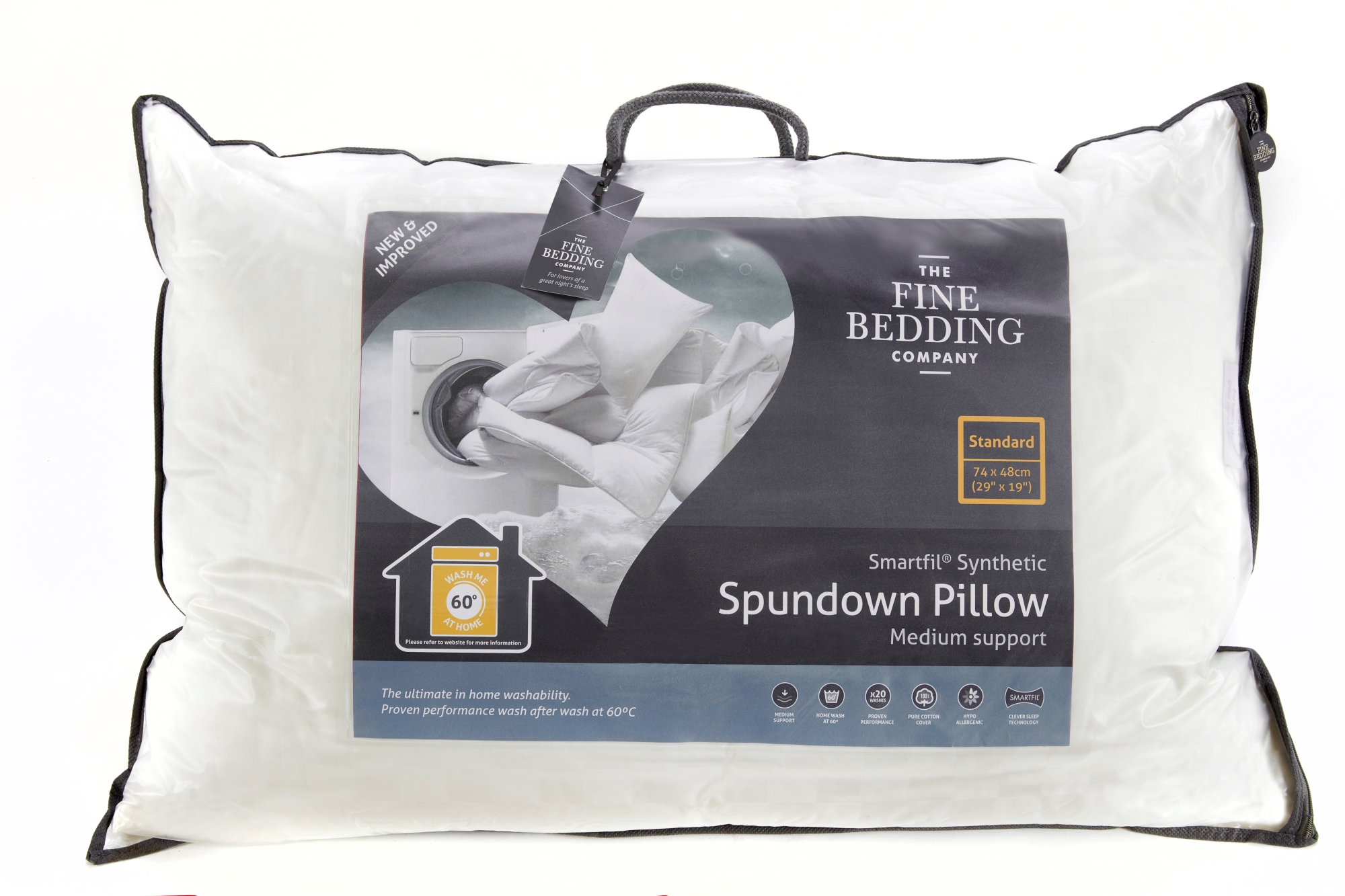 Spundown pillow WHITE/MEDIUM SUPPORT