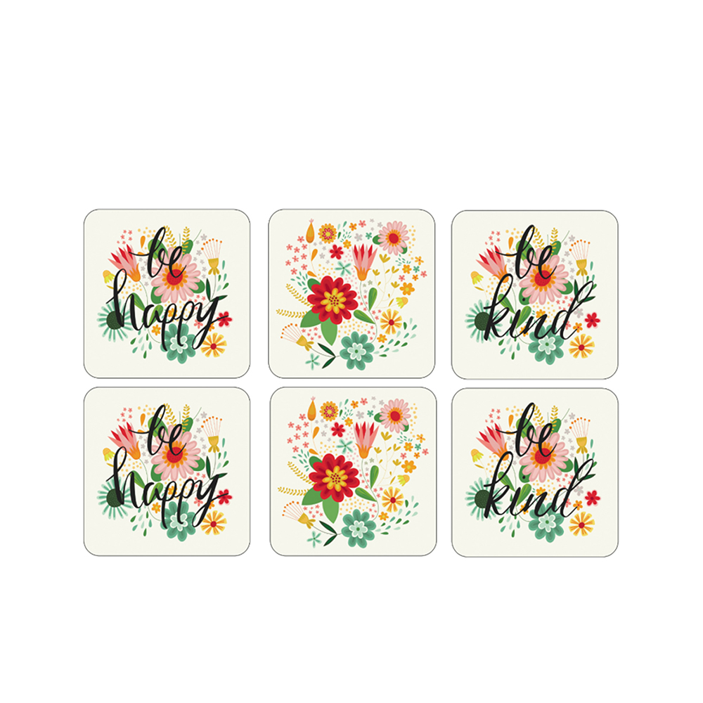 Groovy floral coasters 