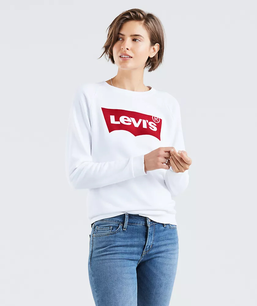 Levi's® Relaxed Graphic Crew Better Batwing Sweatshirt White | Goulds of  Dorchester