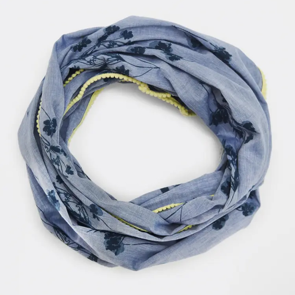 White Stuff Blurred Floral Chambray Snood 