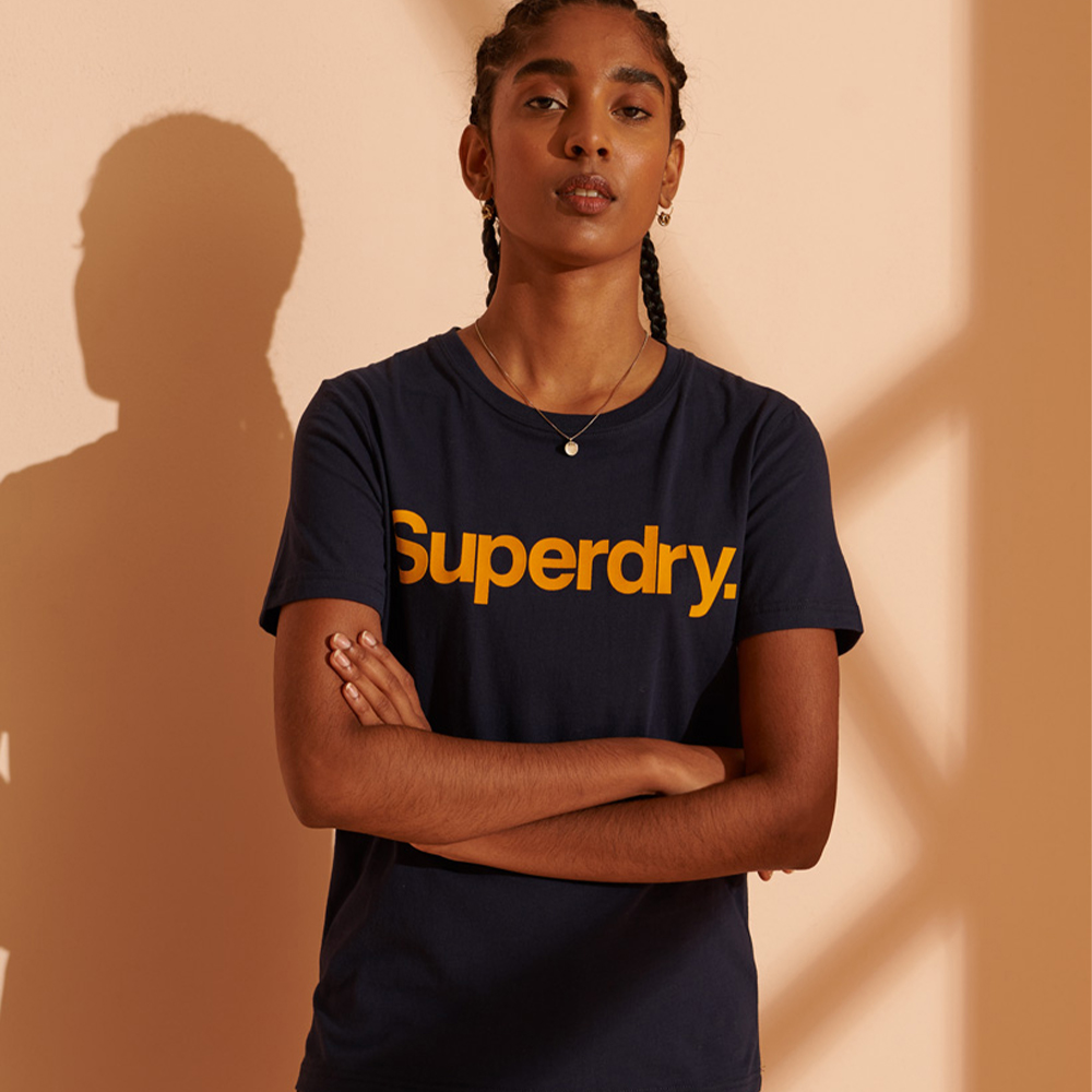 Superdry Core Logo Flock T-Shirt