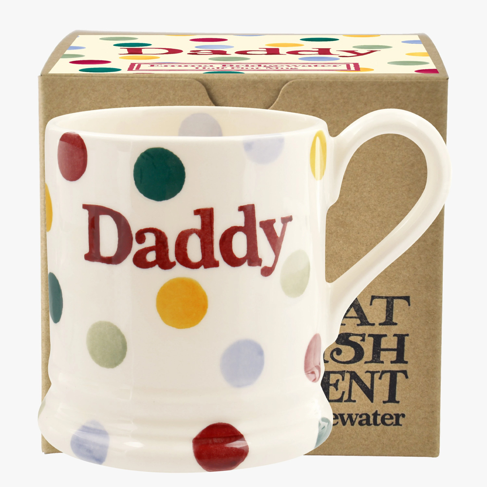 Emma Bridgewater Polka Dot 'Daddy' 1/2 Pint Mug Boxed