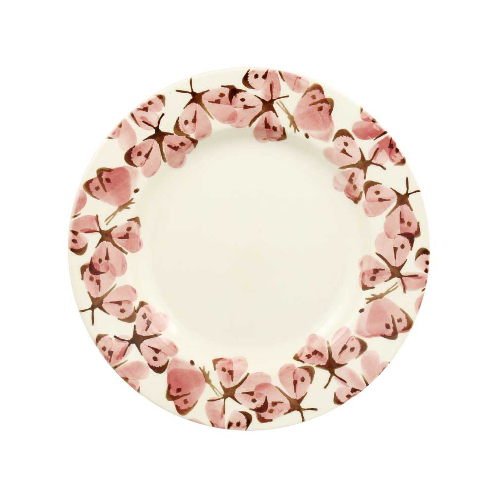 Emma Bridgewater Pink Cabbage White Butterfly 8 1/2 Inch Plate