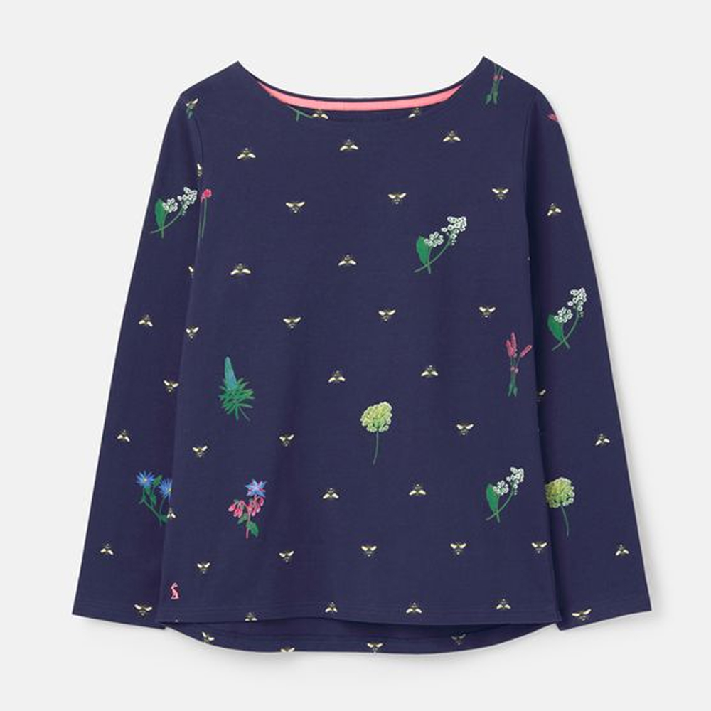 Joules Harbour Print Long Sleeve Jersey Top