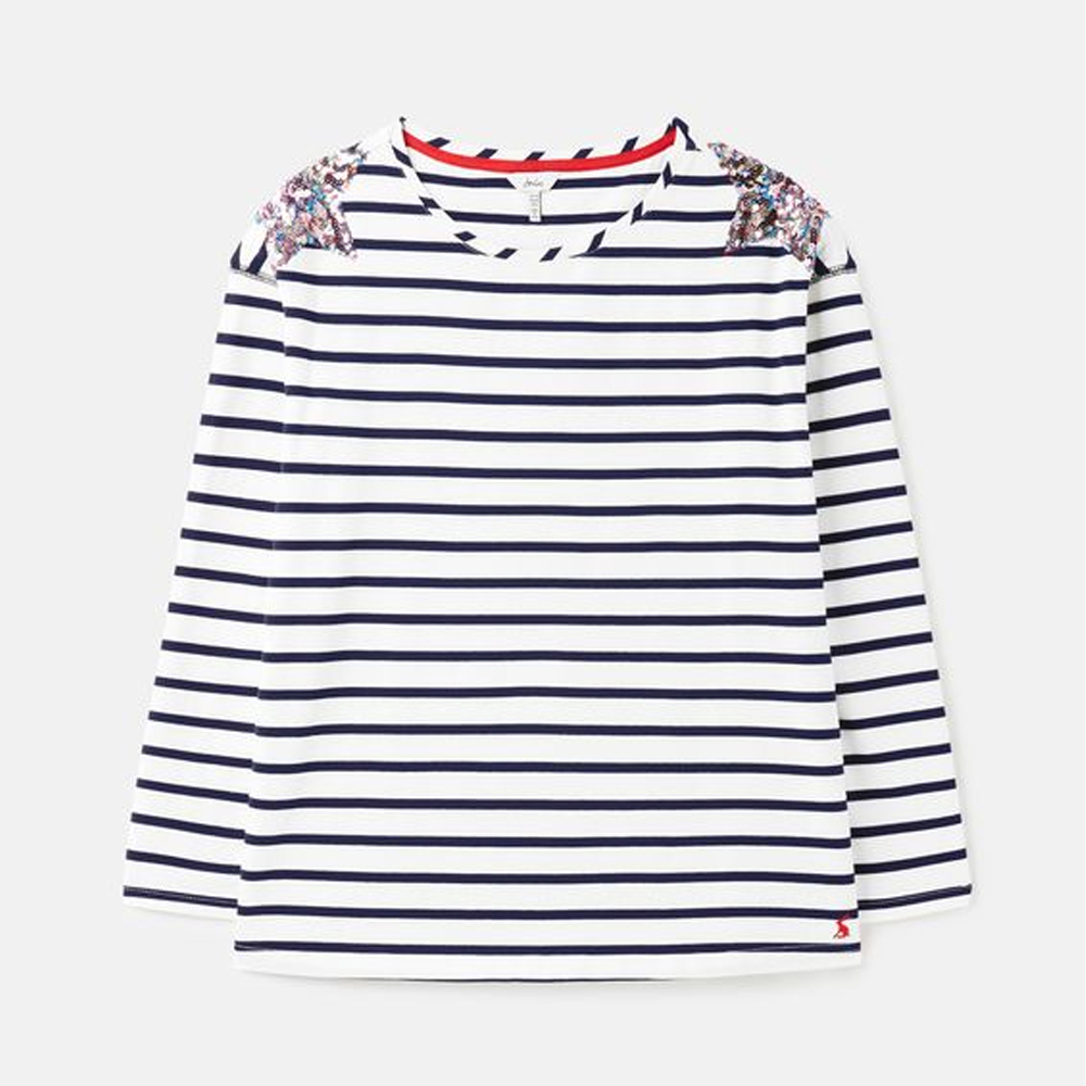 Joules Marina Emb Dropped Shoulder Jersey Top