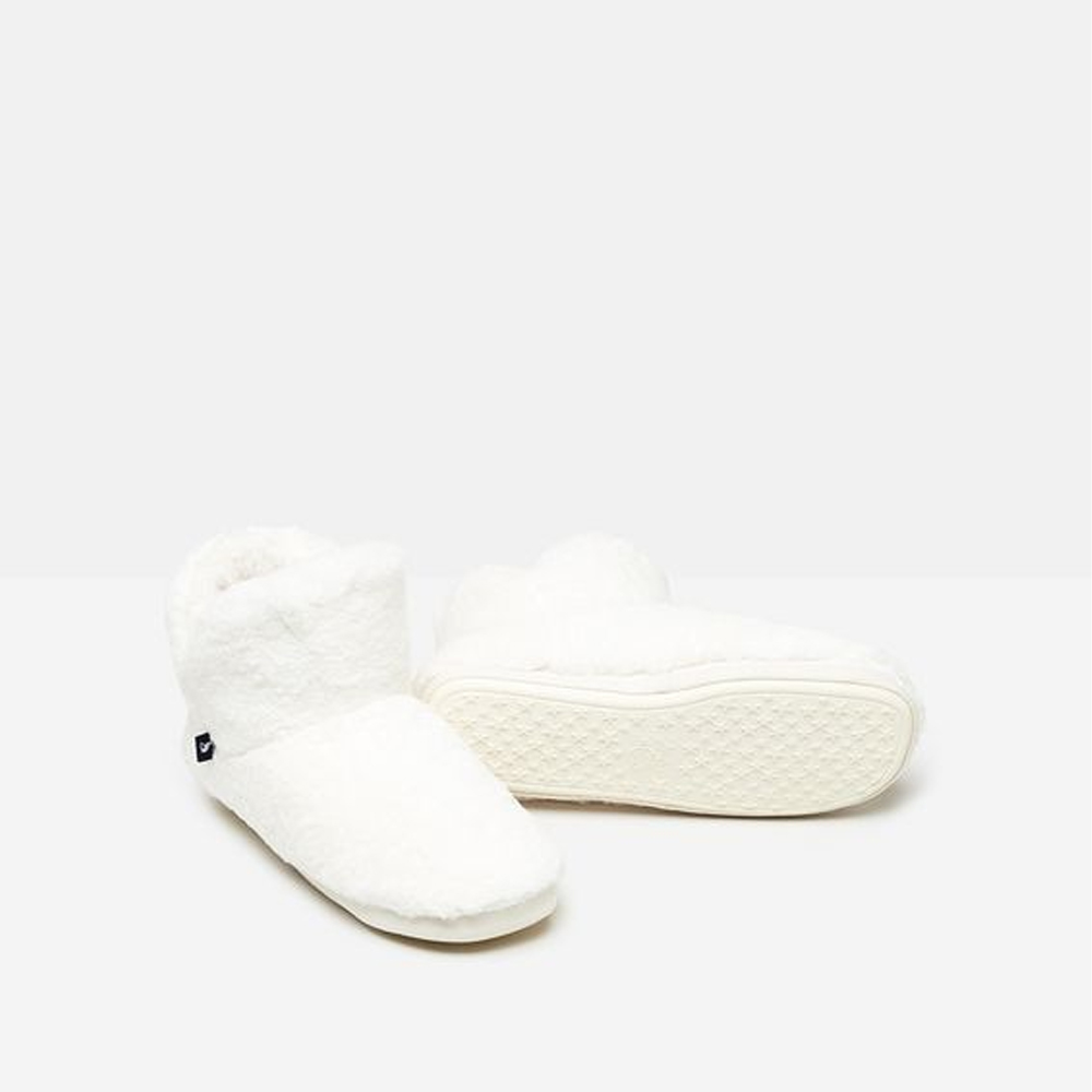 Joules Cabin Luxe Faux Fur Lined Slipper With Rubber Sole