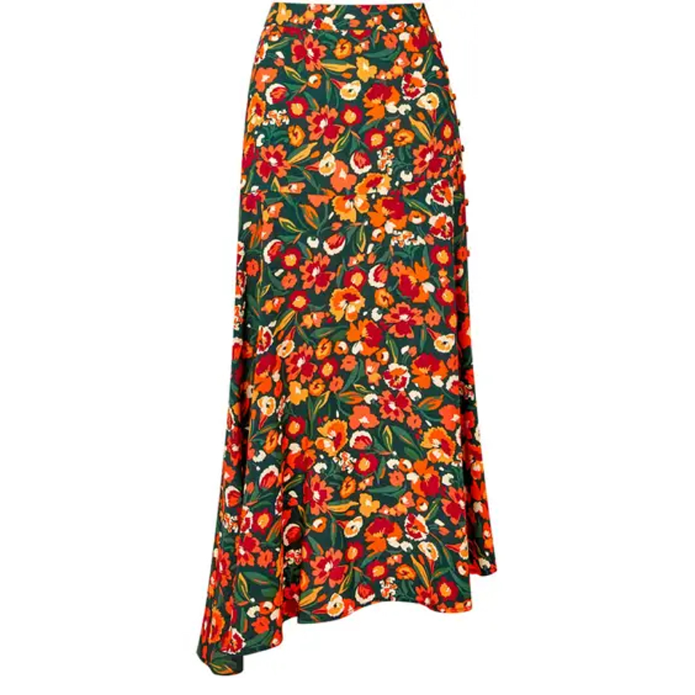 Joe Browns Autumnal Floral Skirt Green   