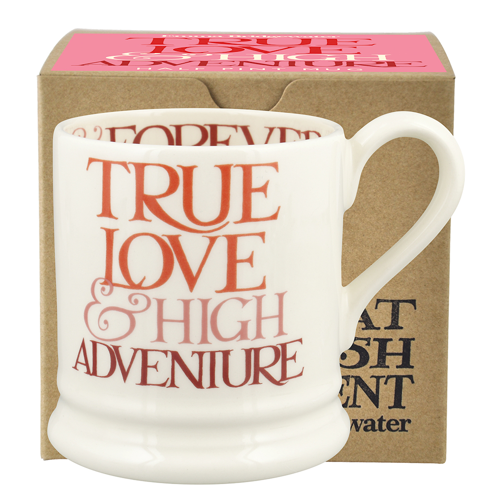 Emma Bridgewater Pink Toast True Love 1/2 Pint Mug Boxed 