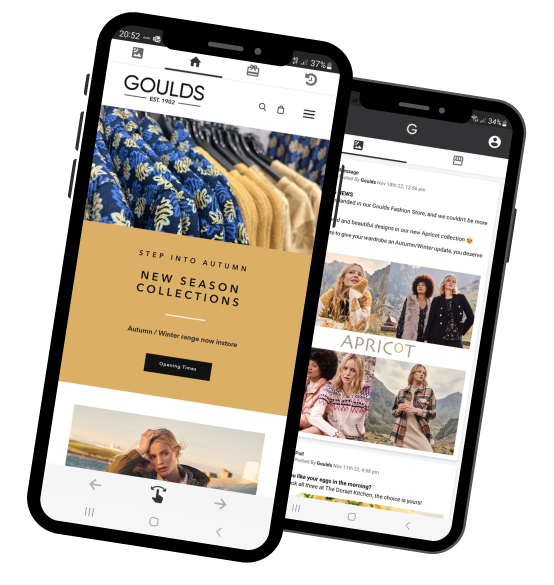 Goulds Rewards App on mobile phones